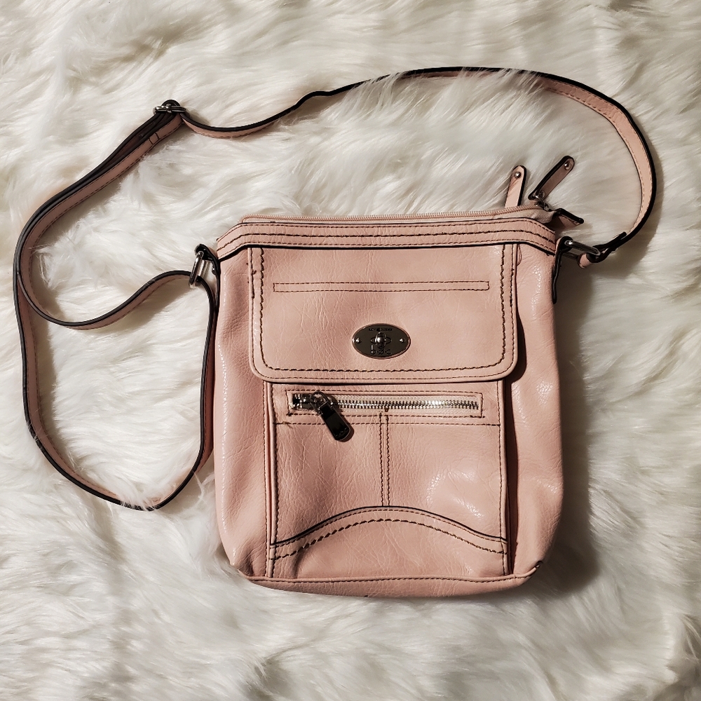 Born Concept Leather Mauve Blush Crossbody